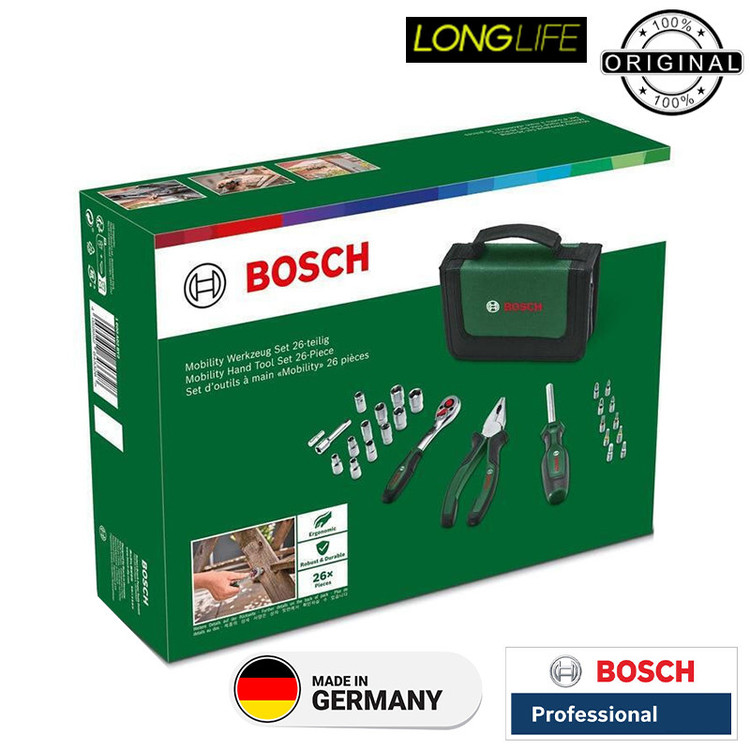 مجموعه 26 عددی ابزار دستی بوش مدل فوق حرفه ای کد 1600A02BY2